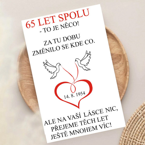 Roky SPOLU - Přání k výročí svatby
