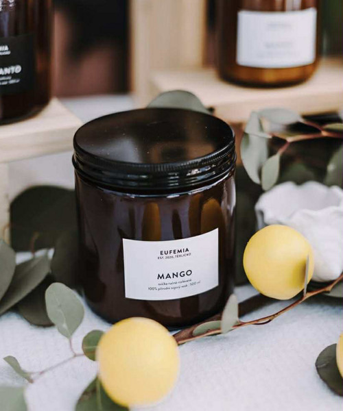 Sojová svíčka s vůní MANGO - 500 ml