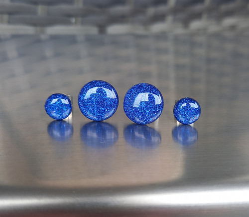 Modré třpytky 12 mm