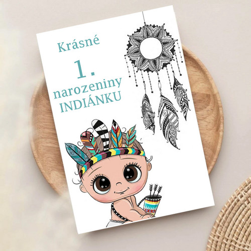 INDIÁN - přání k narozeninám