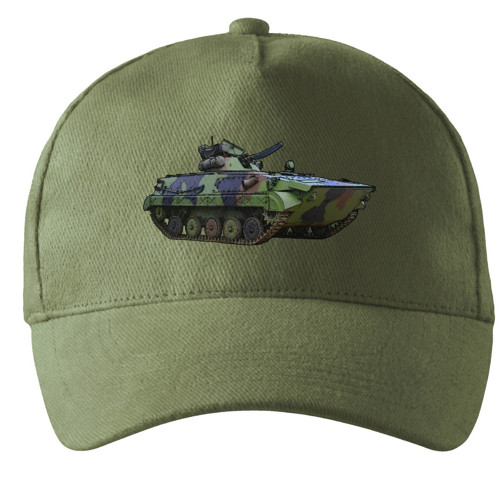 Vojenská army kšiltovka s tankem BVP khaki