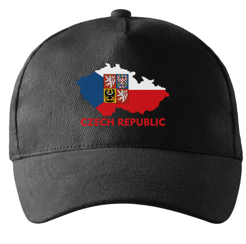 Kšiltovka s vlajkou Česká republika černá