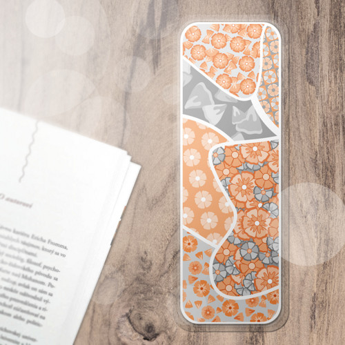 Záložka fleky chaosu Floral&petals - oranžády