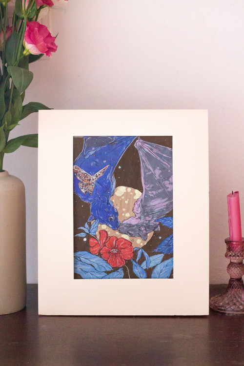 "Netopýří láska" - gouache