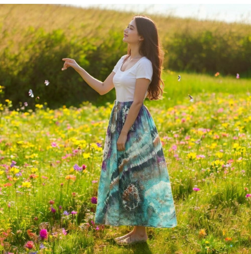 Letní boho sukně – lehoučká jako vánek II.