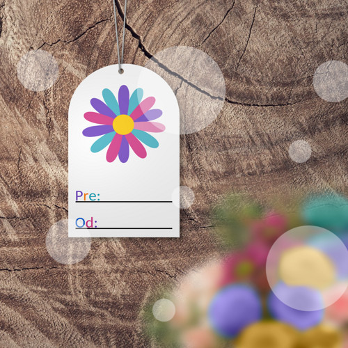 Floral jmenovka něco jako sedmikráska