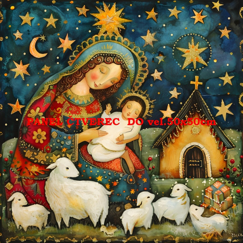 Bavlněný panel 10x10 cm