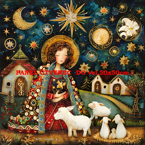 Bavlněný panel 10x10 cm — foto 1