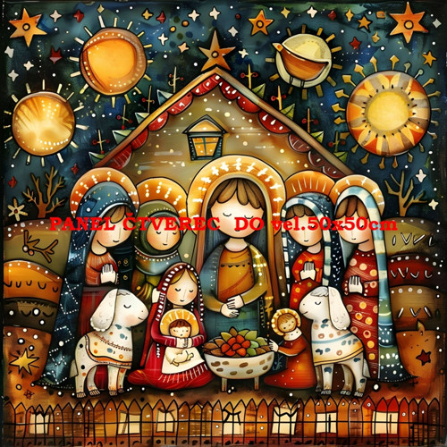 Bavlněný panel 10x10 cm — foto 1