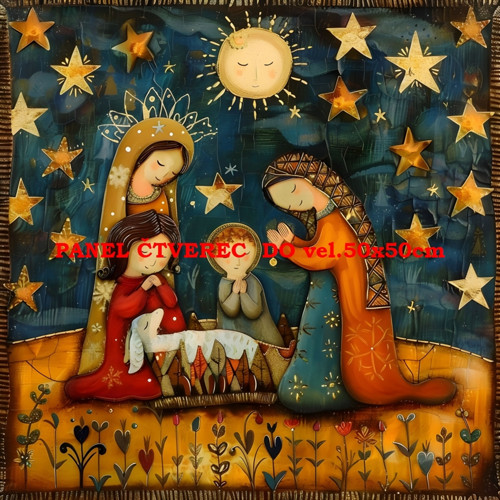 Bavlněný panel 10x10 cm — foto 1