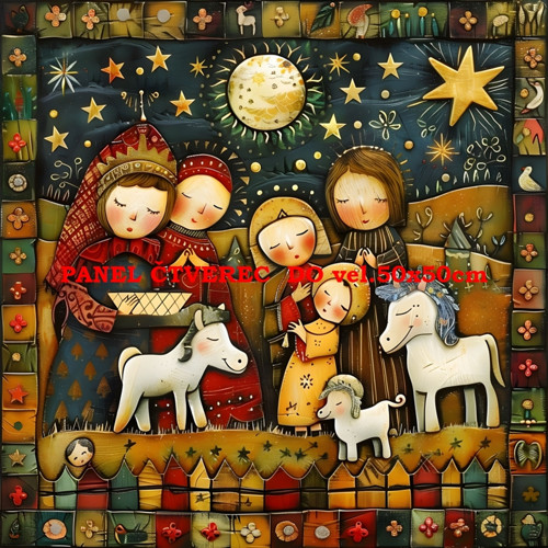 Bavlněný panel 10x10 cm