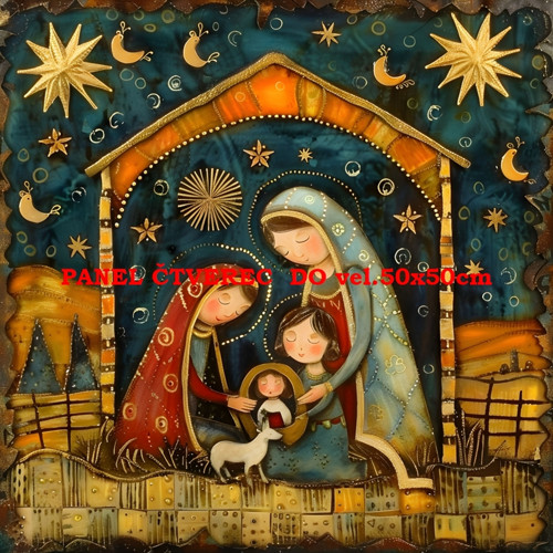 Bavlněný panel 10x10 cm