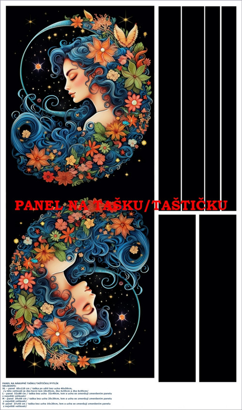 Panel na tašku/taštičku - bavlna XL — foto 1