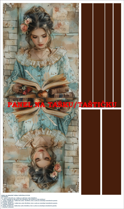 Panel na tašku/taštičku - bavlna XL