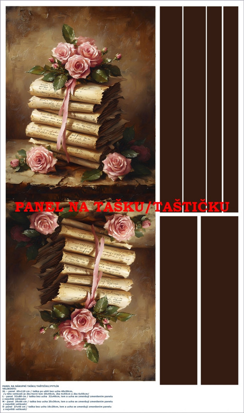 Panel na tašku/taštičku - bavlna XL