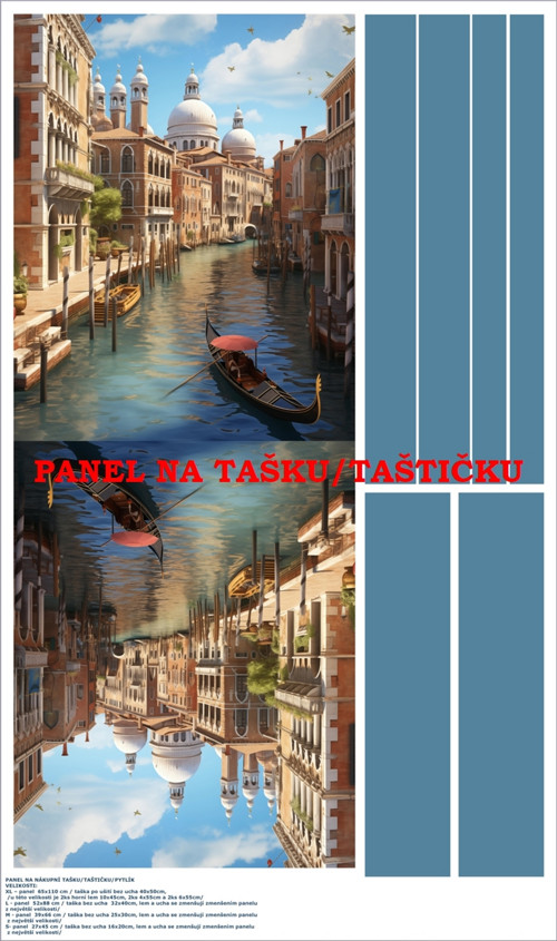 Panel na tašku/taštičku - bavlna XL