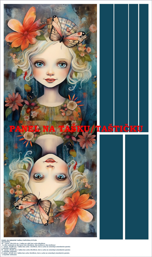 Panel na tašku/taštičku - bavlna XL
