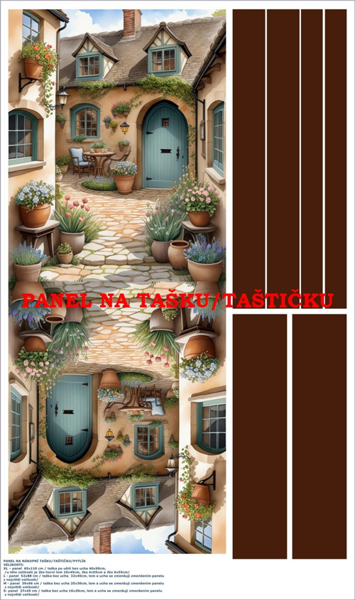 Panel na tašku/taštičku - bavlna XL
