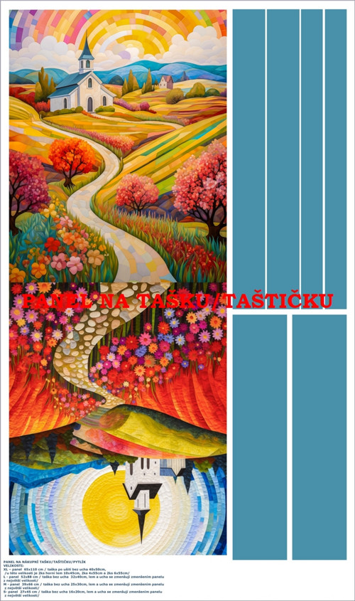 Panel na tašku/taštičku - bavlna XL