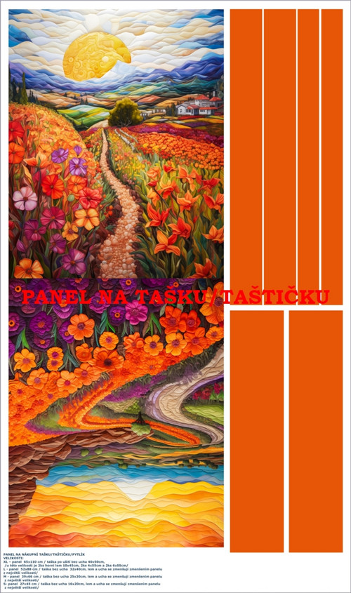 Panel na tašku/taštičku - bavlna XL