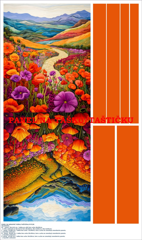 Panel na tašku/taštičku - bavlna XL