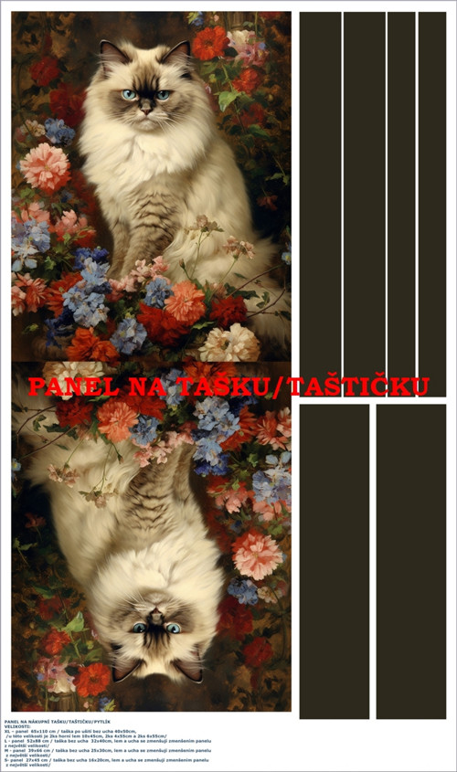 Panel na tašku/taštičku - bavlna XL