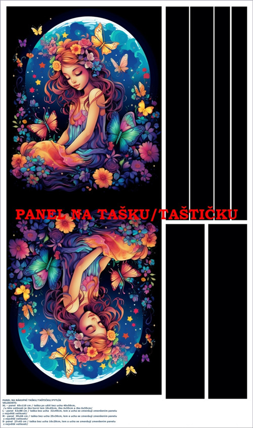 Panel na tašku/taštičku - bavlna XL