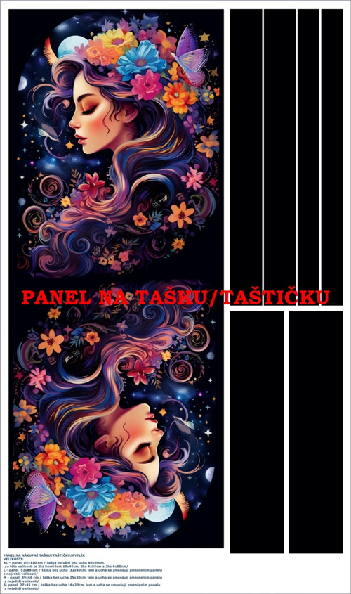 Panel na tašku/taštičku - bavlna XL