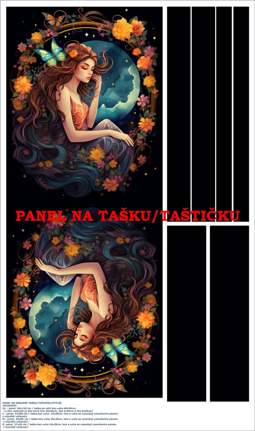 Panel na tašku/taštičku - bavlna XL