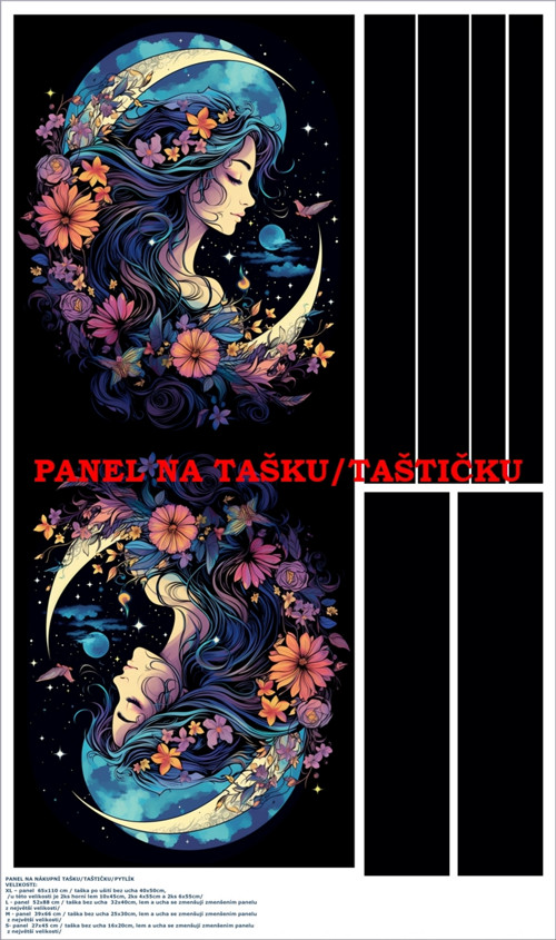 Panel na tašku/taštičku - bavlna XL