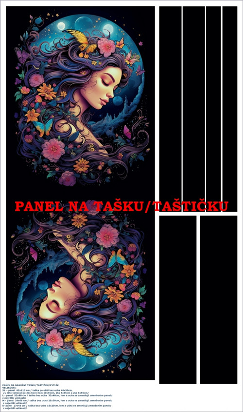 Panel na tašku/taštičku - bavlna XL