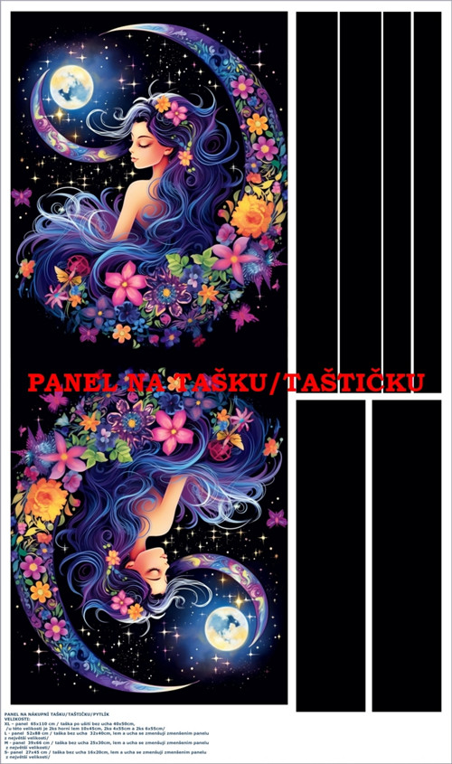 Panel na tašku/taštičku - bavlna XL