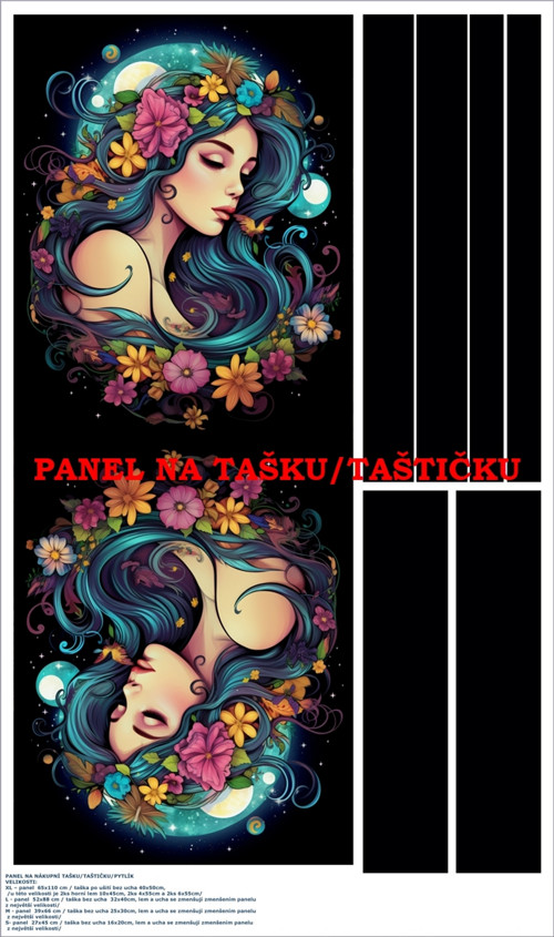 Panel na tašku/taštičku - bavlna XL
