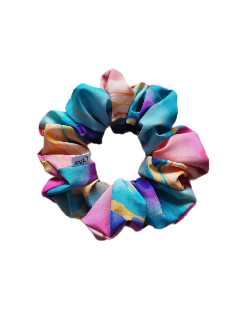 Gini HEDVÁBNÁ scrunchie M- COLORED MARBLE — foto 1