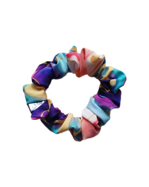 Gini HEDVÁBNÁ scrunchie S - COLORED MARBLE — foto 1