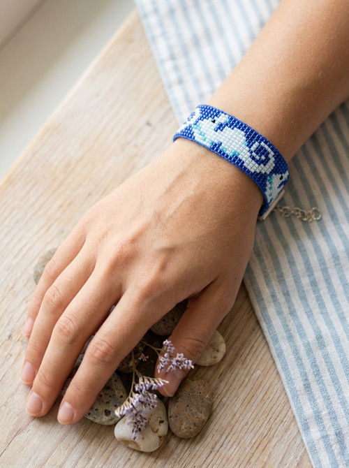 Tkaný náramek Mořský koník - sleva 50%