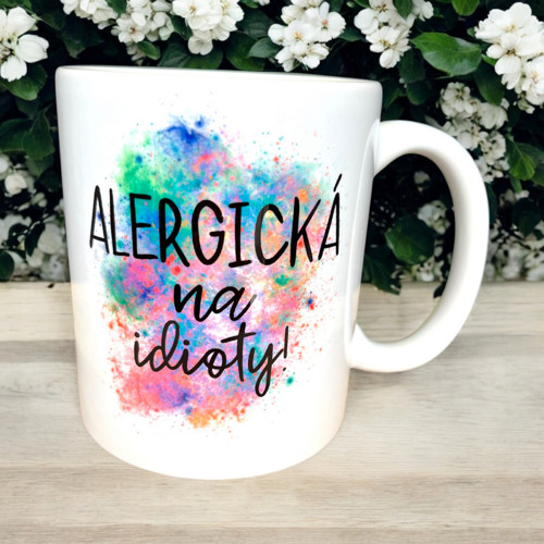 Hrnek '' Alergická na idioty! '' — foto 1