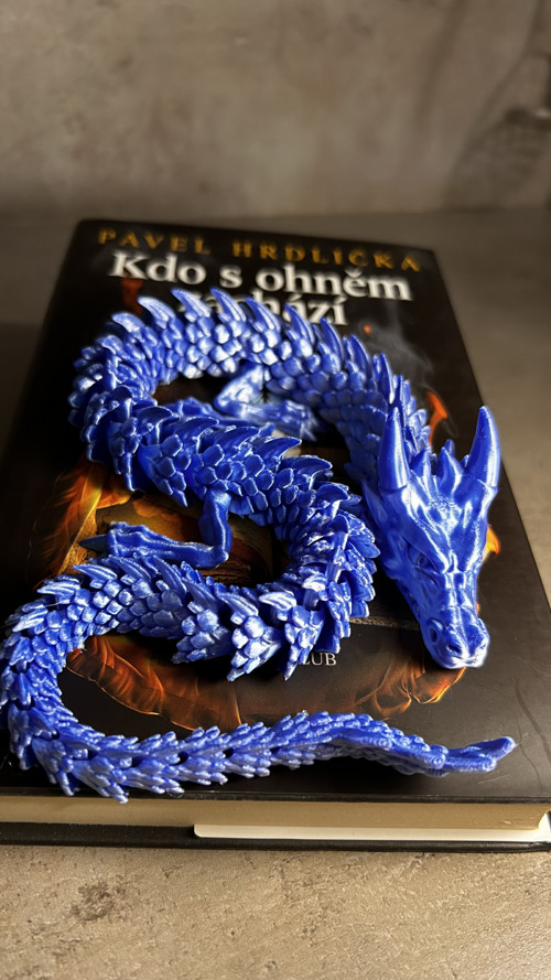 3D tisk ohebný drak – modrý