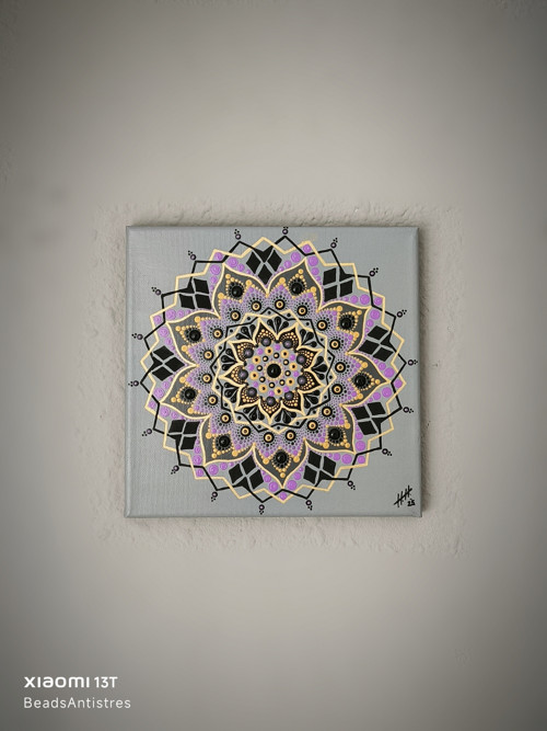 Nástěnná dekorace mandala (20x20cm)