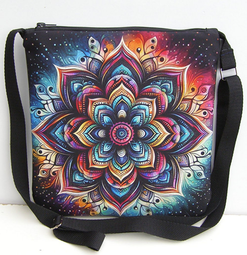 Kabelka Mandala čierna
