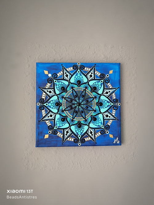 Nástěnná dekorace mandala (20x20cm)