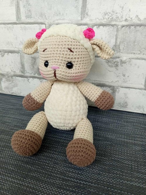 Ovečka smetanová Gábi...24cm — foto 1