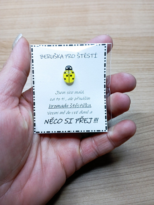 653 - Beruška pro štěstí - žlutá