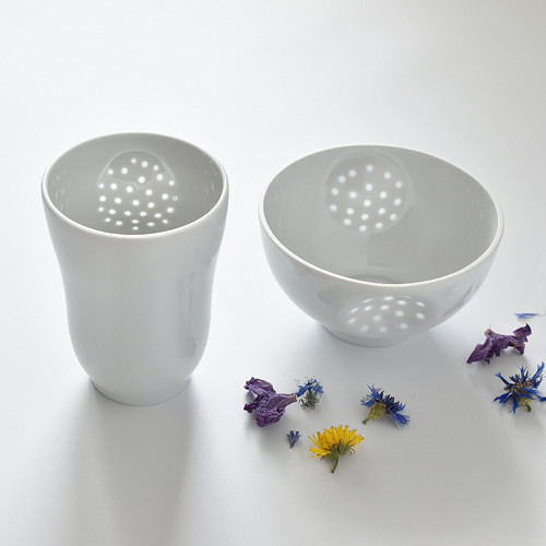 Rýžový porcelán porcelánový pohárek s miskou