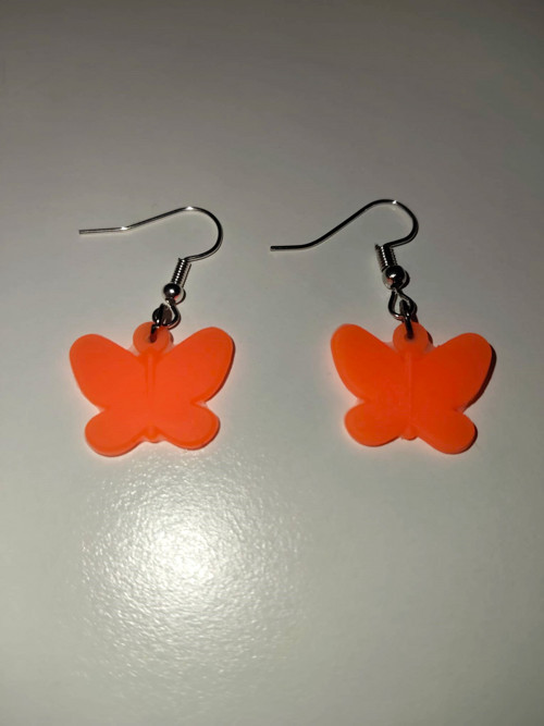 Náušnice: Oranžoví Motýlci