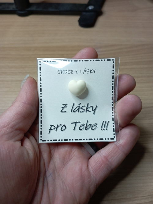 678 - Srdce z lásky - pro tebe (bílé) — foto 1