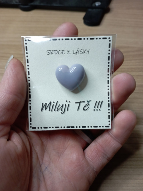 687 - Srdce z lásky - Miluji tě (fialové)