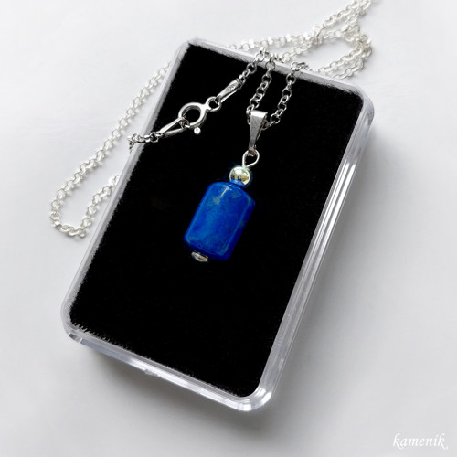 Lapis lazuli - stříbrný přívěsek na řetízku
