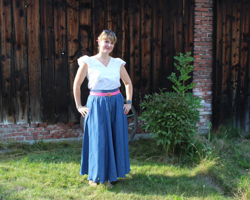Kalhotová sukně/cullotes Jeans