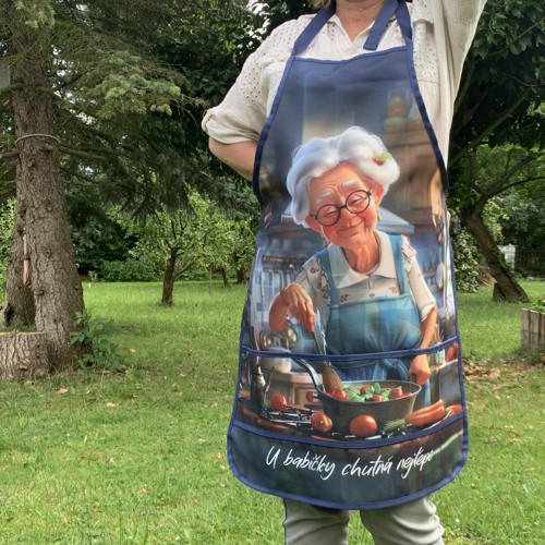 U babičky chutná nejlépe - zástěra s kapsou